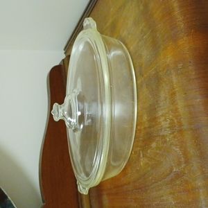 Vintage Pyrex clear oval glass dish